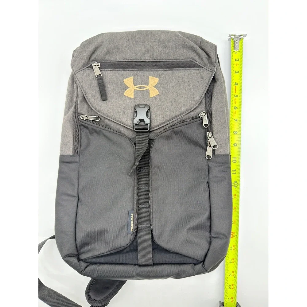 Under Armour Compel Storm Sling Backpack Gray Black Crossbody Laptop Sport Bag